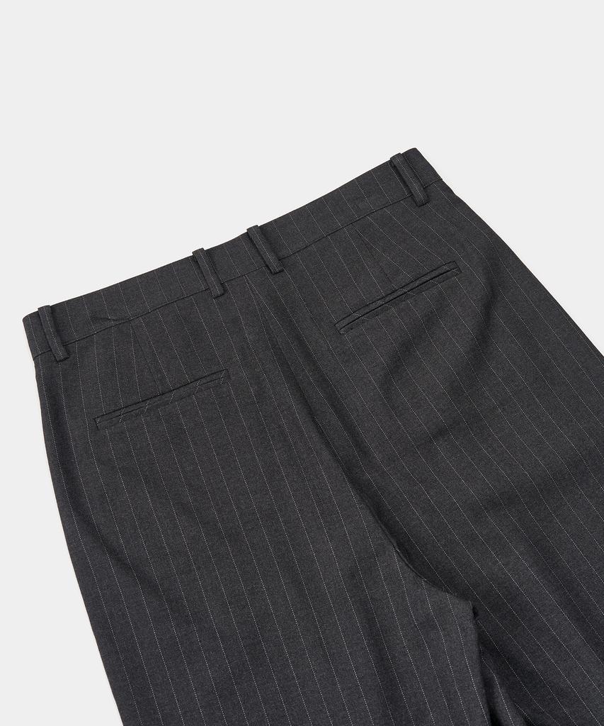 EXCONTAINER Classic One-Pleat Pin Stripe Trousers (Charcoal)