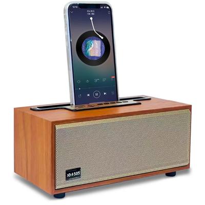 XM-505 Multifunktionaler Bluetooth-Lautsprecher aus Holz, TWS, kabelloser Subwoofer, Remote-Soundsystem, tragbares Heimkino, FM-Radio