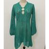 Women's Hollow Out Sun Shirt Flared Sleeve Beach Cover Up Bikini Outer Shirt Knitwear
