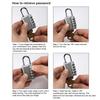 1Pcs New with Key Combination Padlock Dormitory Cabinet 4 Digits Backpack Zipper Lock Zinc Alloy Password Lock