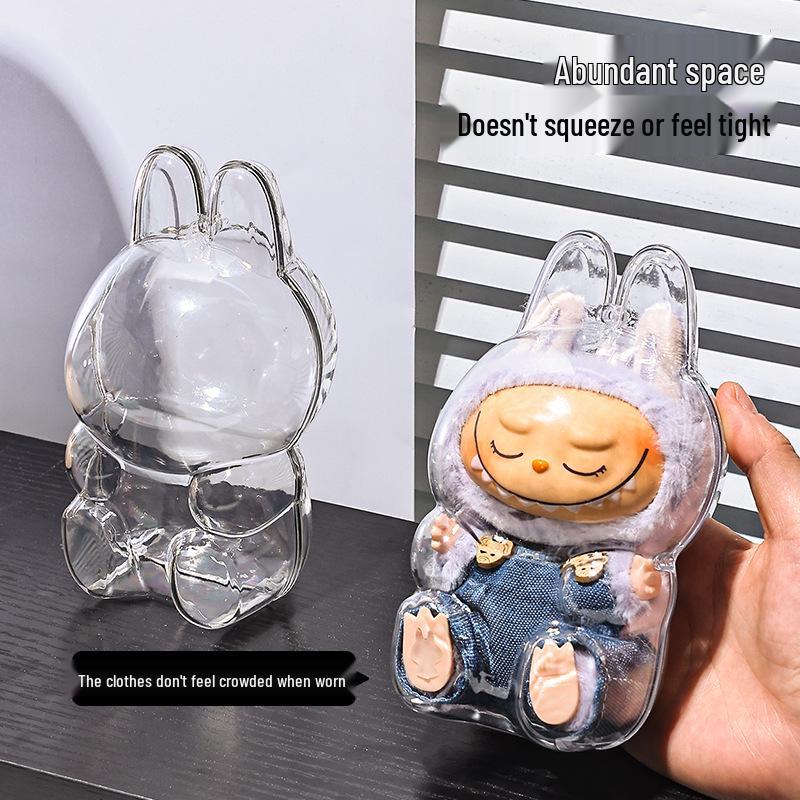 Labubu Vinyl Dustproof Display Case for Sit-Sit Party Doll