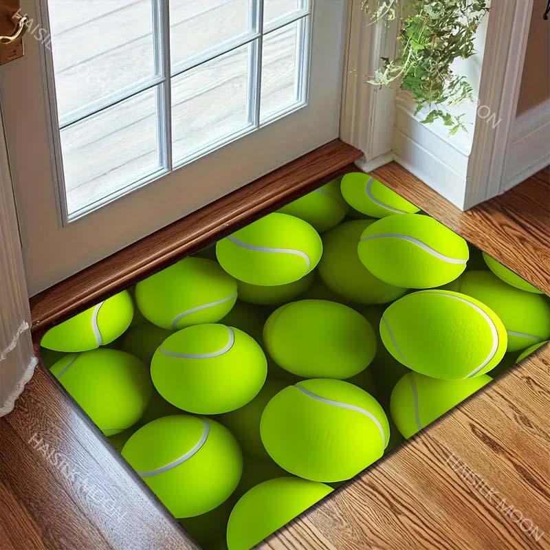 New Product HD Tennis Pattern Carpet for Living Room Bedroom Bathroom Mat Creative Doormat Home Decor Area Rug Large Size