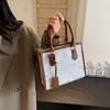 Trendy Korean Style Tote Bag For Women Stylish Casual Color Block Crossbody Bag 2024