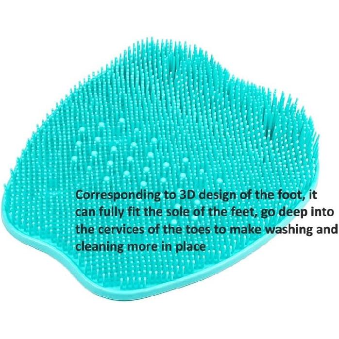 Foot Feet Washer Shower Bath Floor Massager Scrubber Mat Anti Slip Suction Design 2 Pack