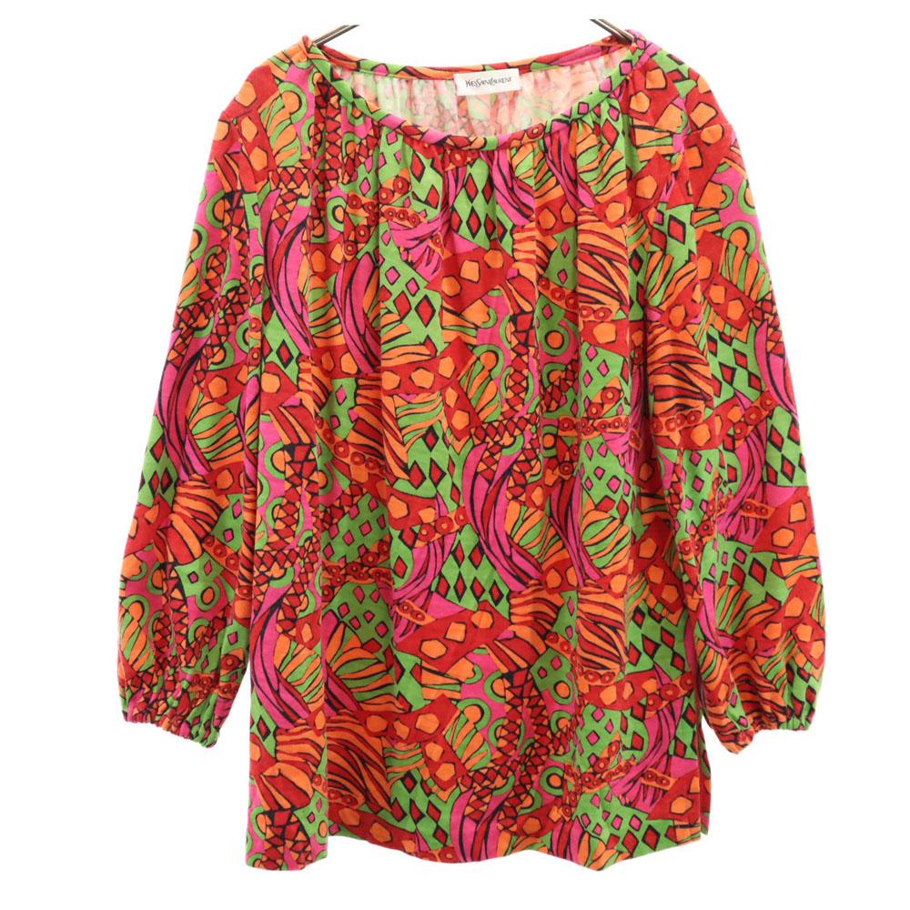 

YVES SAINT LAURENT 90-е Старый комбинезон ручка Длинный рукав Вырез M Красный другой Женский Б/У