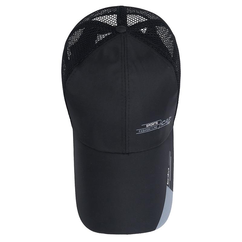 Summer Mesh Breathable Extended Brim Sunshade Baseball Cap for Men