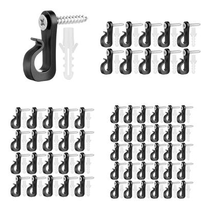 Fashionable Black Gutter Hook Multipurpose Sturdy Plastic Materials for Hanging Holiday Light and Organizing Space
