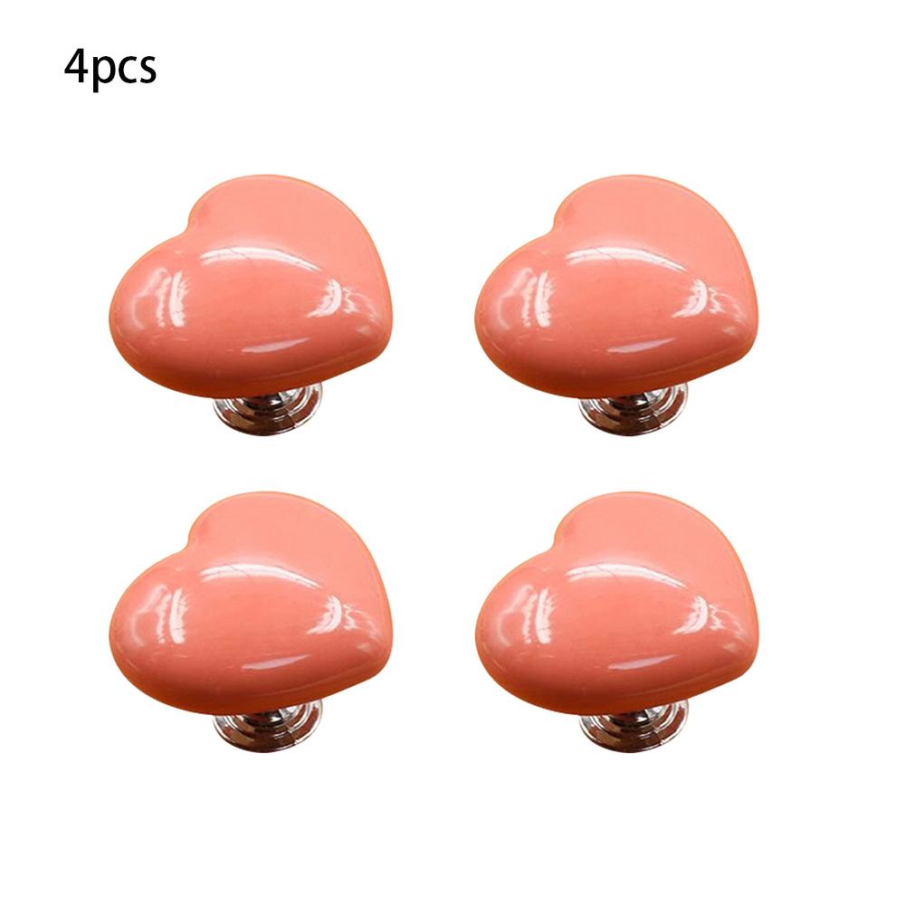 4pcs Heart Shape Toilet Presser Love Toilet Press Button Bathroom Water Tank Buttons Push Switch Bathing Room Decor Nail Protect