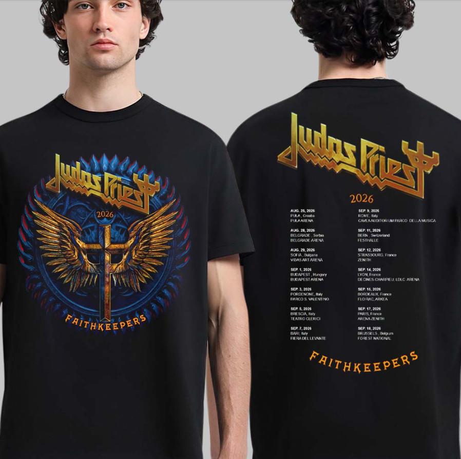 Judas Priest 2026 Faithkeepers Europe Dates Tour Schedule Tee Unisex T-Shirt L