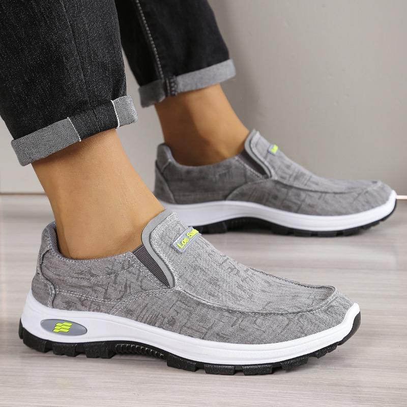 Men’s Slip-On Canvas Casual Shoes, Breathable Lightweight Spring Flats