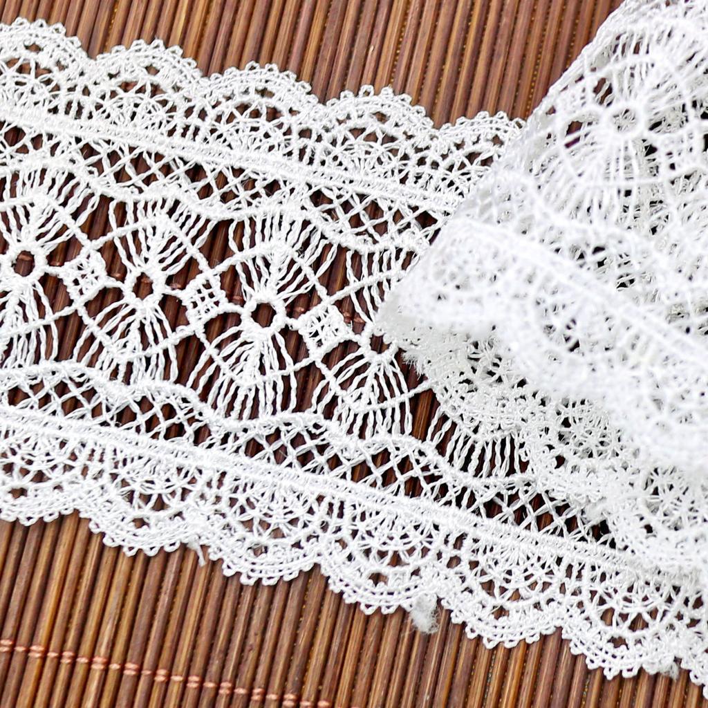 Polyester Thin Thread Embroidery Lace, Water-Soluble Barcode Children'S Clothing Dress Accessories