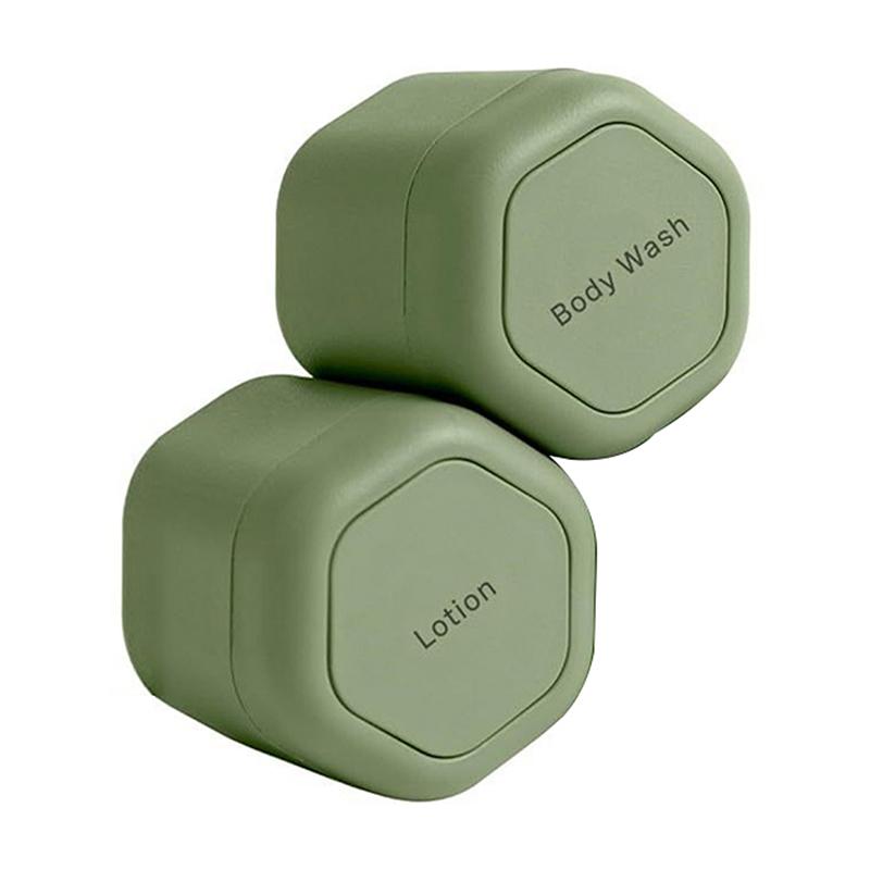 2/3Pcs Travel Container Magnetic Storage With Lids Cosmetic Dispenser Stacking Design Bottle For Face Cream Sunscreen Organizer