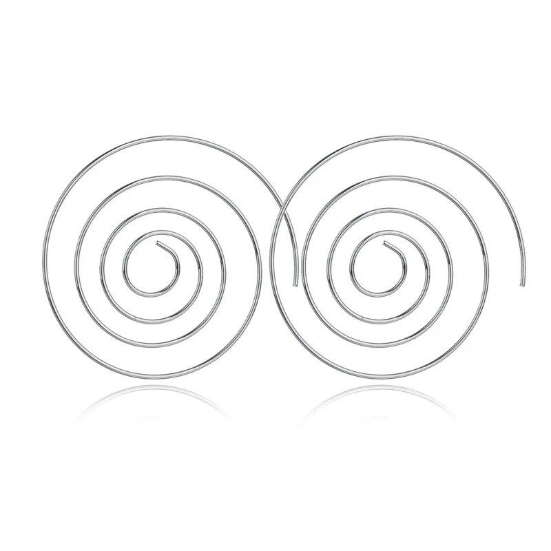 Hot Statement Brincos Hyperbole Spiral Stud Earring for Women Punk Sexy Jewelry Round Aretes Pendientes Boho Party Gift