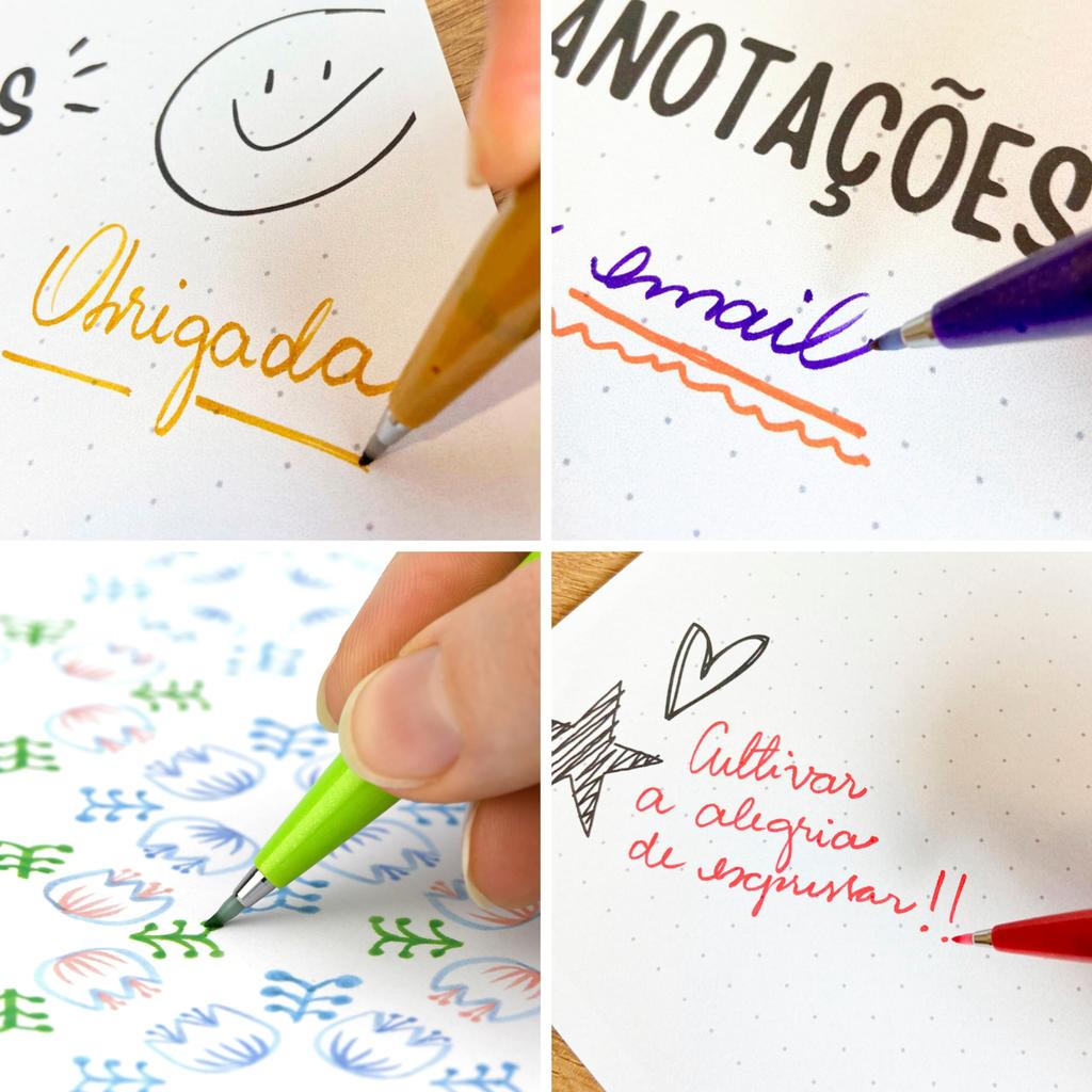 Pentel Brush Touch Sign Gray Pen, Blue, SES15C-S3