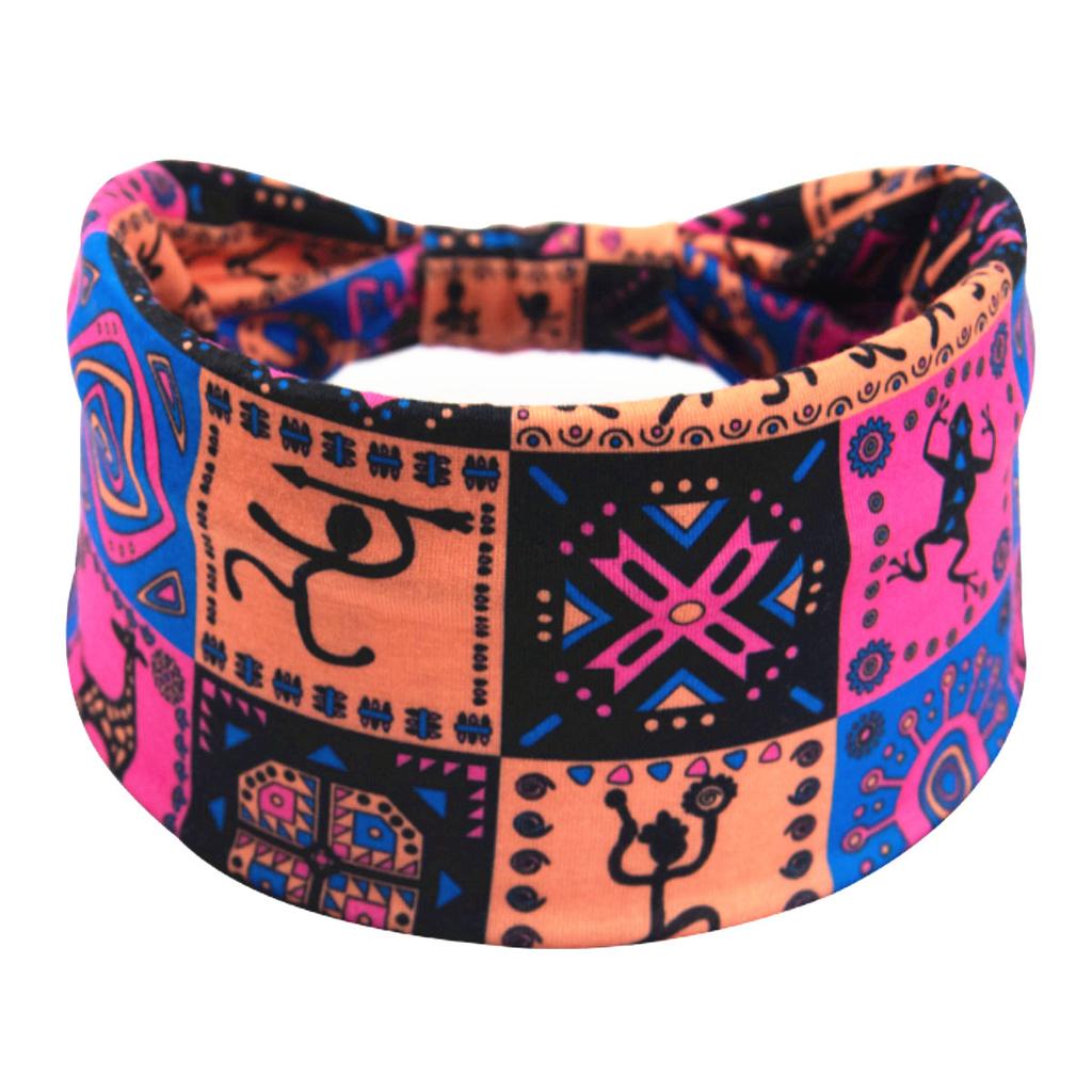 Bohemian Cashew Yoga Übung Stirnband Anti Schweiß und Feuchtigkeit Absorbieren Elastische Baumwolle Stirnband Knoten Stirnband