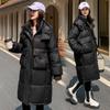 New Down Cotton-padded Jacket Female Korean Version of Loose Long Padded Cotton-padded Jacket Over The Knee Bread Coat.