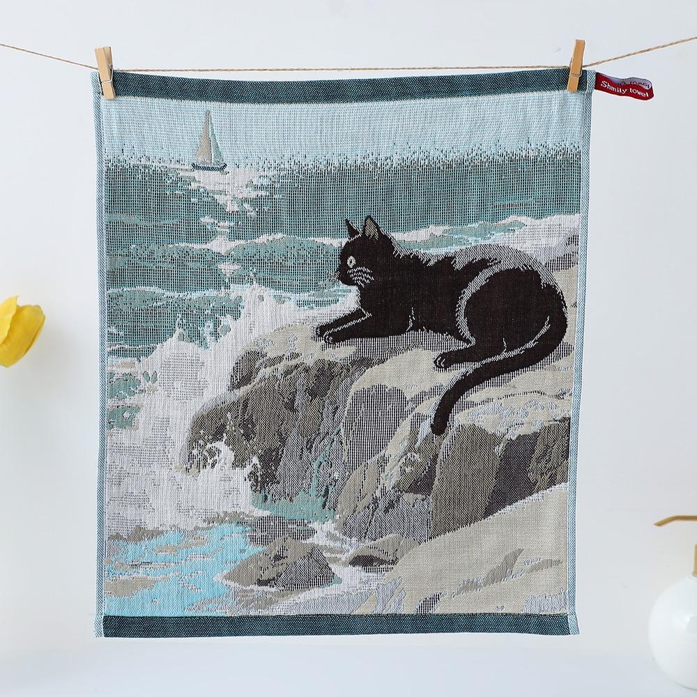 New 34x40cm Large Hand Towel 4 Layer Cotton Gauze Quick Dry Pure Cotton Dish Cloth Decorative Tea Towel Home Restaurant