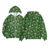 Children Girls And Boys Fashion Jacket Casual Printed Long-sleeved Hooded Cardigan Sweatshirts