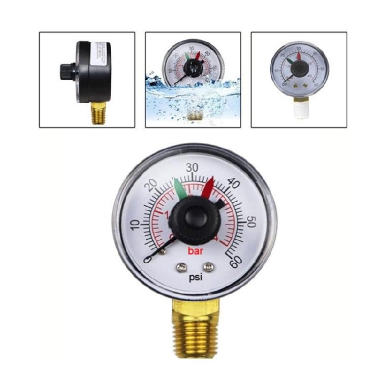 Pressure Gauges 0-60PSI 190058 Replacements for Pool Filter 1/4InchNPT Mount