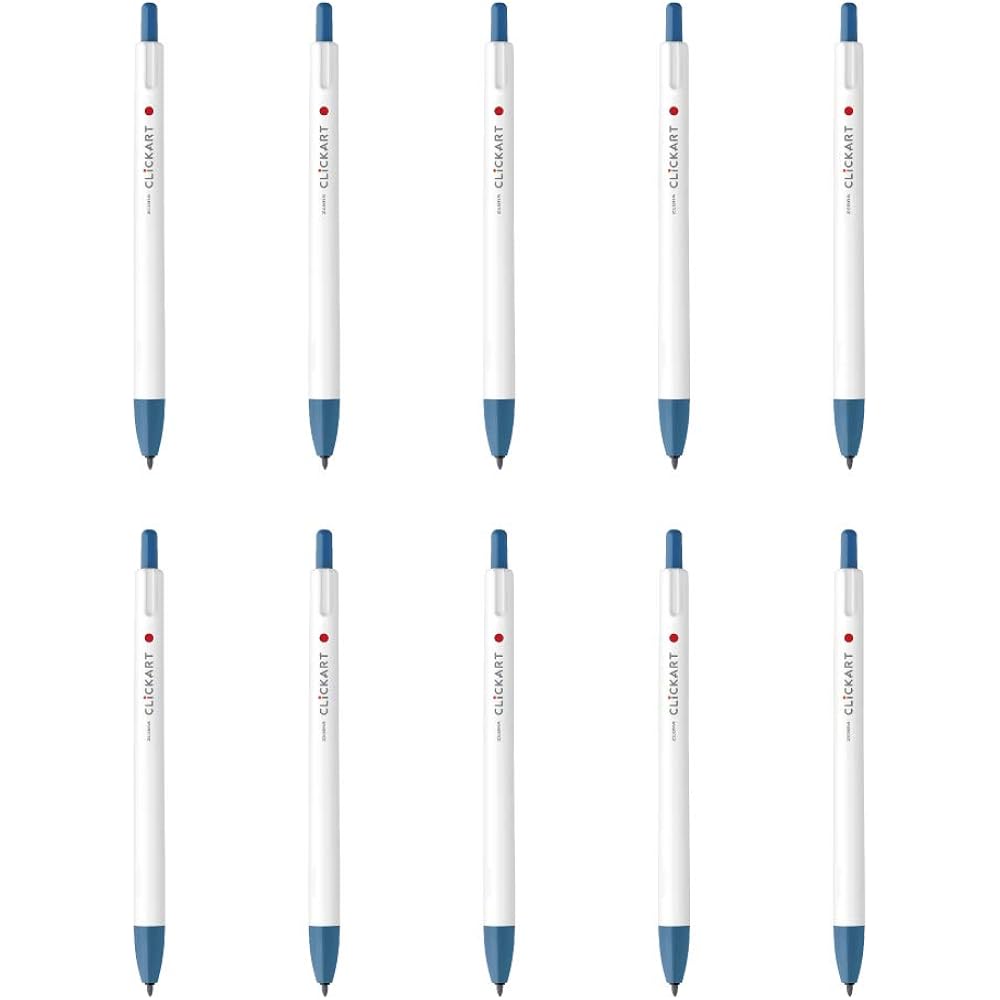 Zebra Water-based Pen, Clickart, Blue Gray, 10 Pens, B-WYSS22-BGR