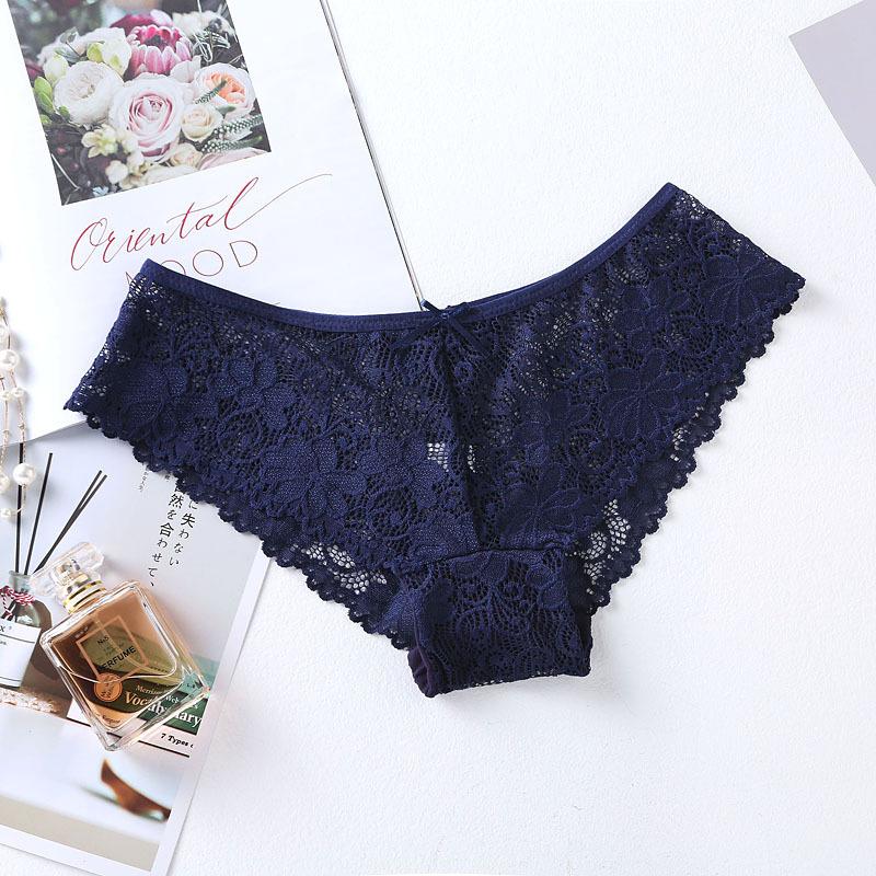 Sexy Lace Transparent Underwear for Women Low Waist Seamless Panties Hollow Out Plus Size Women's Underwear