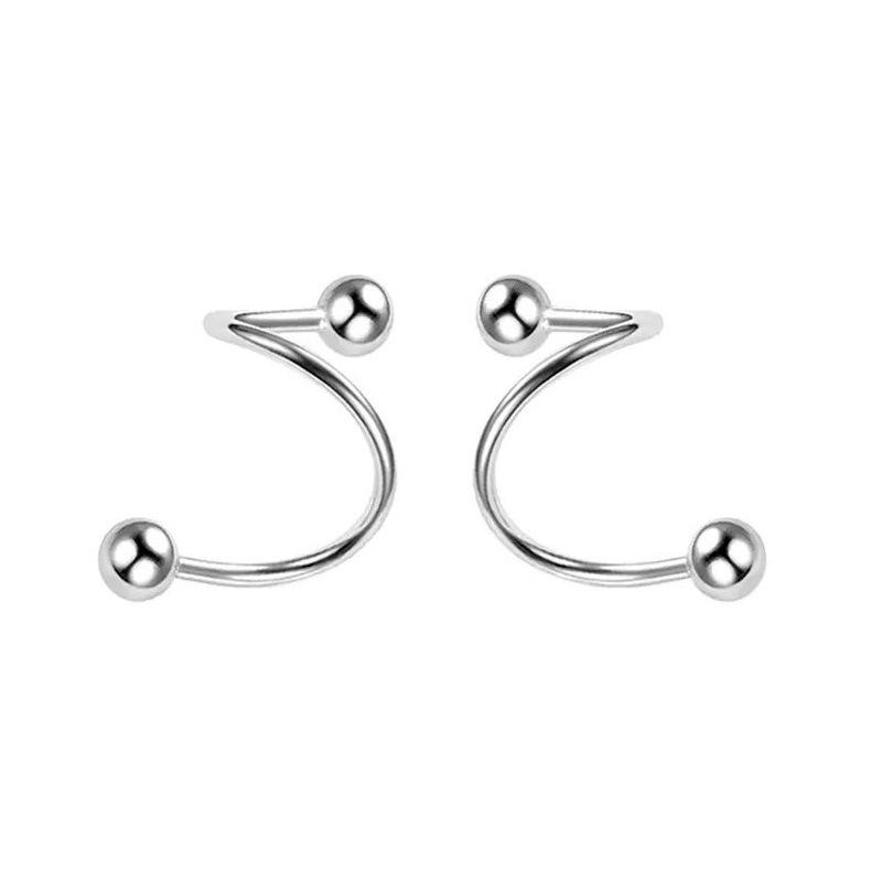 Sweetheart S-Shaped Star Ear Cuff Earrings for Girls - Cute and Unique Spring Hoops