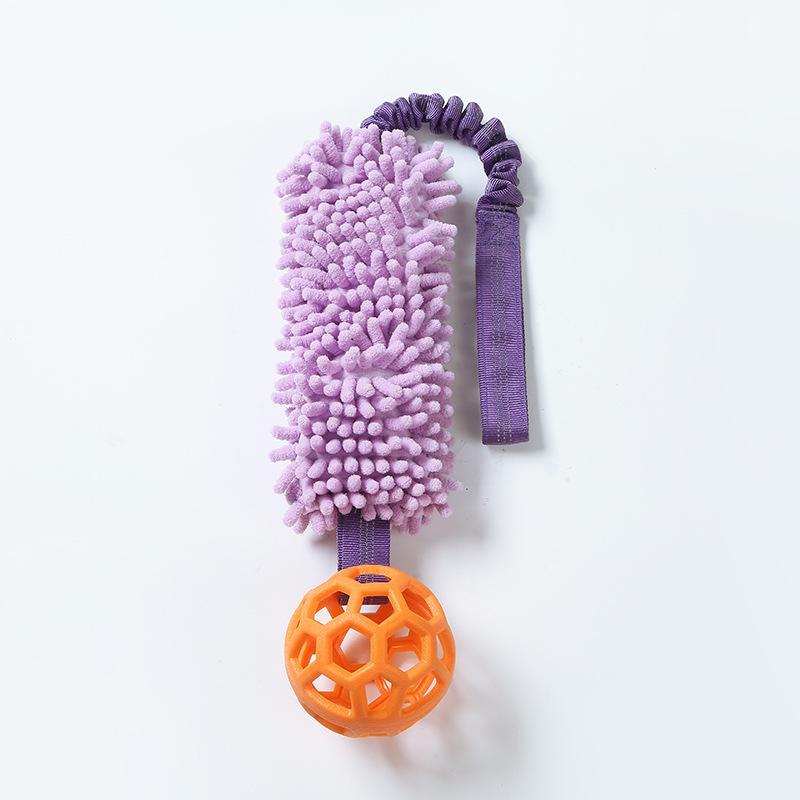 Factory Direct Soft Rubber Colorful Squeaky Dog Toy Ball Durable Chew Toy for Large Dogs фиолетовый