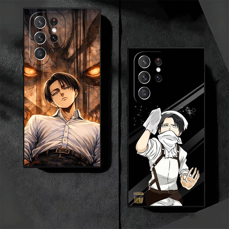A-Attack On T-Titan Levi Soft Phone Case for Samsung Galaxy S26 S25 Edge S24 Ultra S23 Plus S22 S21 FE S20 Black Cover Back Shel