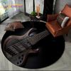 3D E-Gitarre Klassische Gitarre Musik Runder Teppich Teppich für Wohnzimmer Schlafzimmer Kinderzimmer Dekor, Haustierbereich Teppich Rutschfeste Bodenmatte