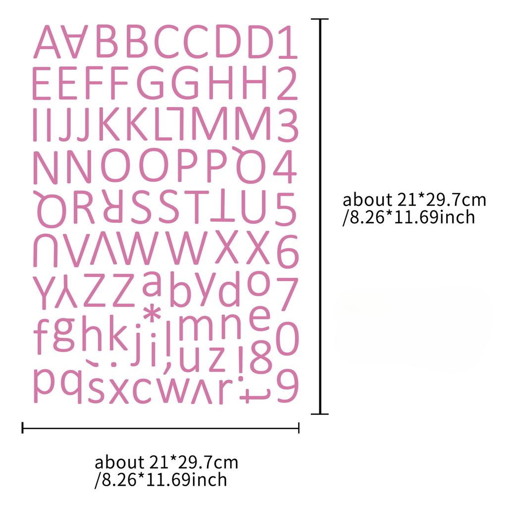 12 Letter Stickers Color English Digital Combination DIY Water Cup Computer Decoration Waterproof Hand Account Stickers