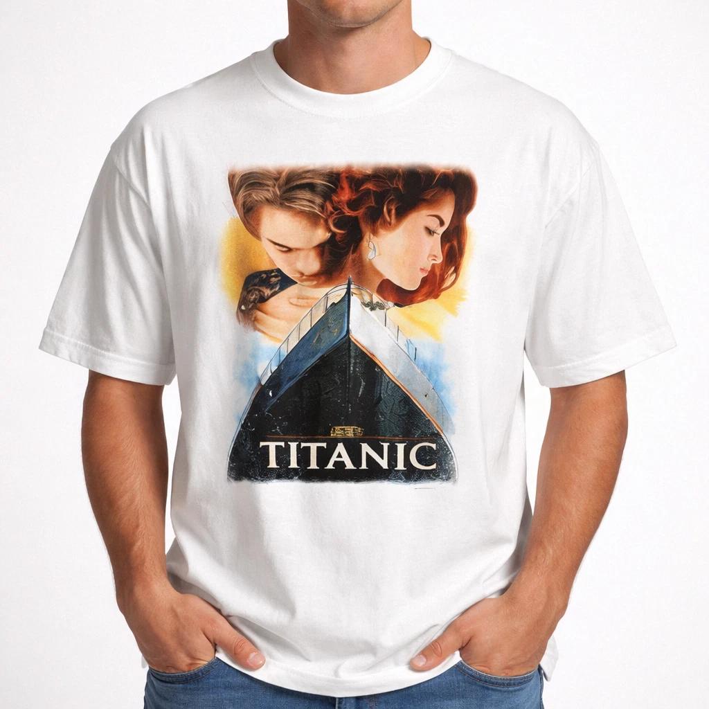 Vintage 90s Ocean Liner Graphic Tee White Retro Ship Shirt Unisex S-3XL XL