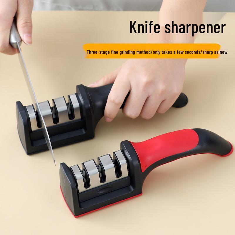Professional Knife & Scissors Sharpener Set - Fast, Natural Stone for Household Use
