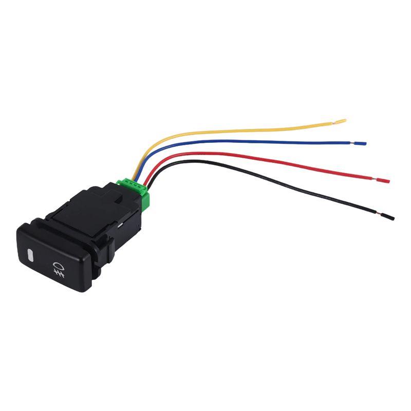 AA92-Auto Retrofit Switch Waterproof Toggle Switch Fog Lamp Switch With 4 Line For Toyota Lexus White Light чёрный