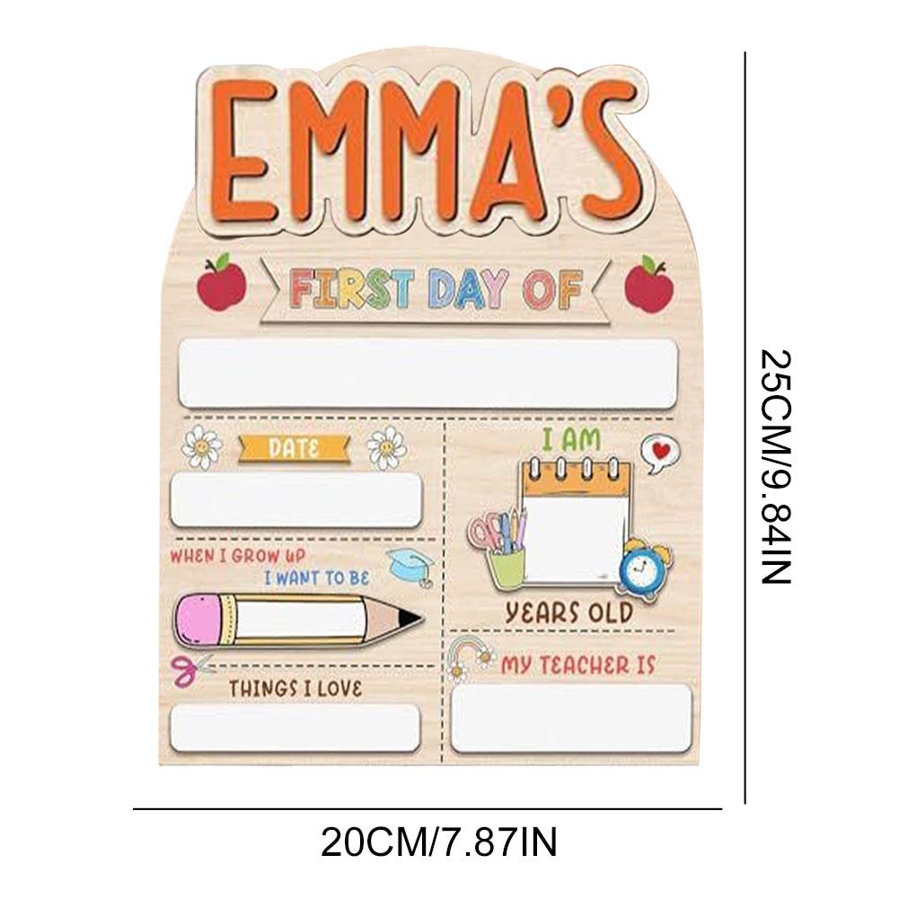Personalizowane Znaki Pierwszy i Ostatni Dzień Szkoły Rekwizyty do Zdjęć Powrót do Szkoły Tabliczka Pierwszy Dzień Szkoły Wielokrotnego Użytku dla Dzieci Do Szkoły