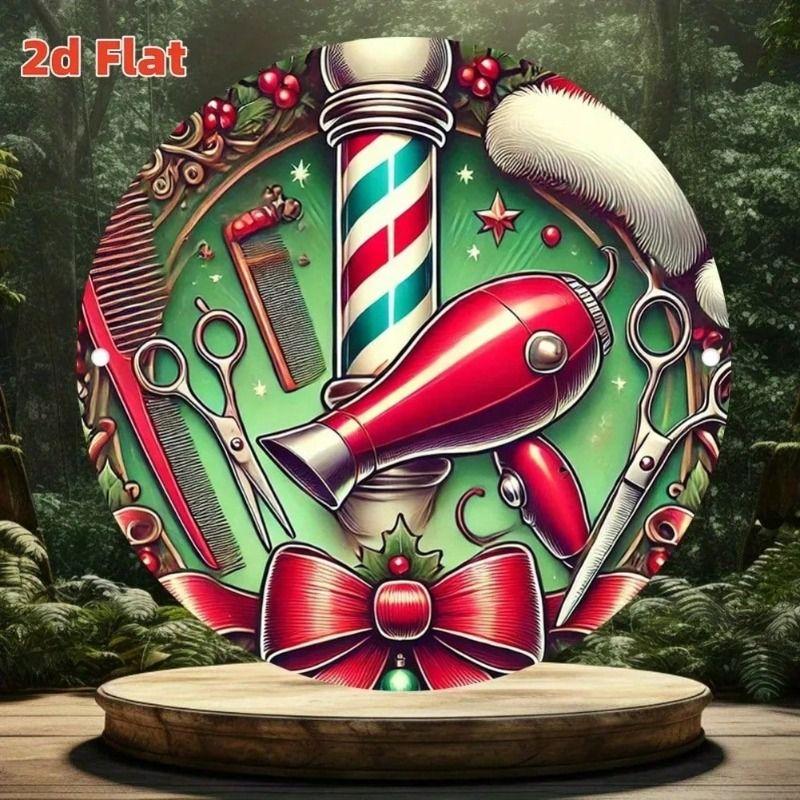 Round Metal Tin Sign Wall Art Home Living Room Office Cafe Decor 20x20cm
