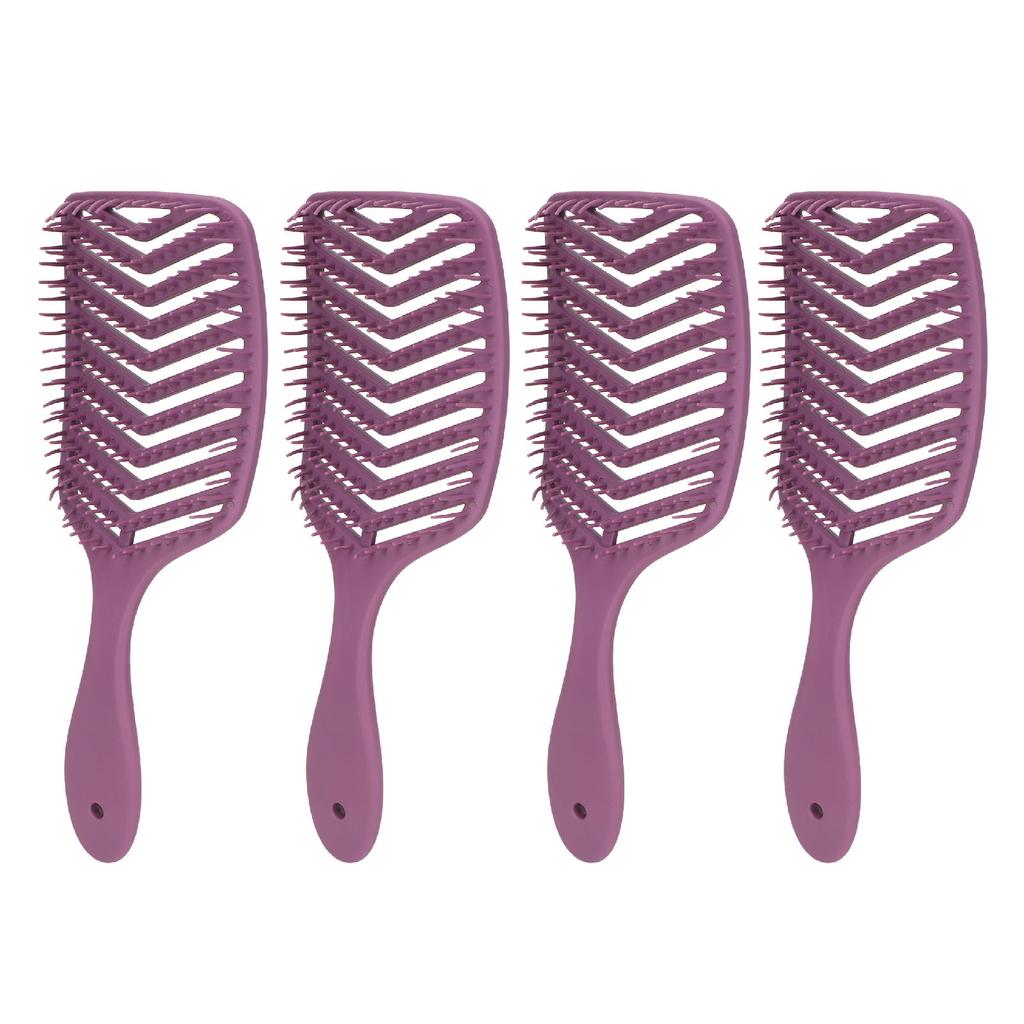 4 Pcs Massage Hair Brush Detangling Vent Detangler Brush Curved Wet Hair Brush for Salon Daily Use