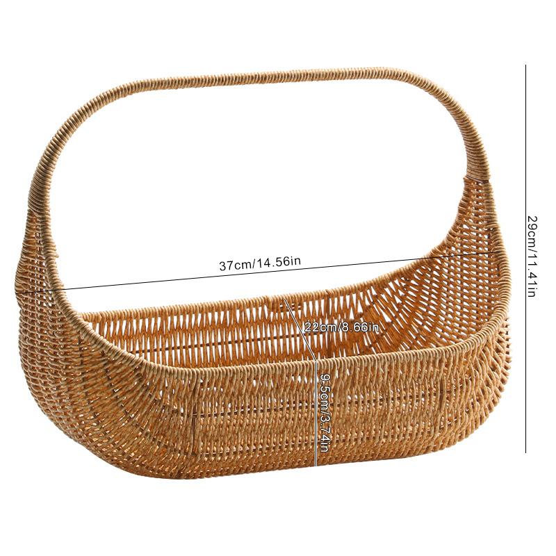 Creative Imitation Rattan Fruit Hand Basket Gift Basket Flower Basket Picnic Basket