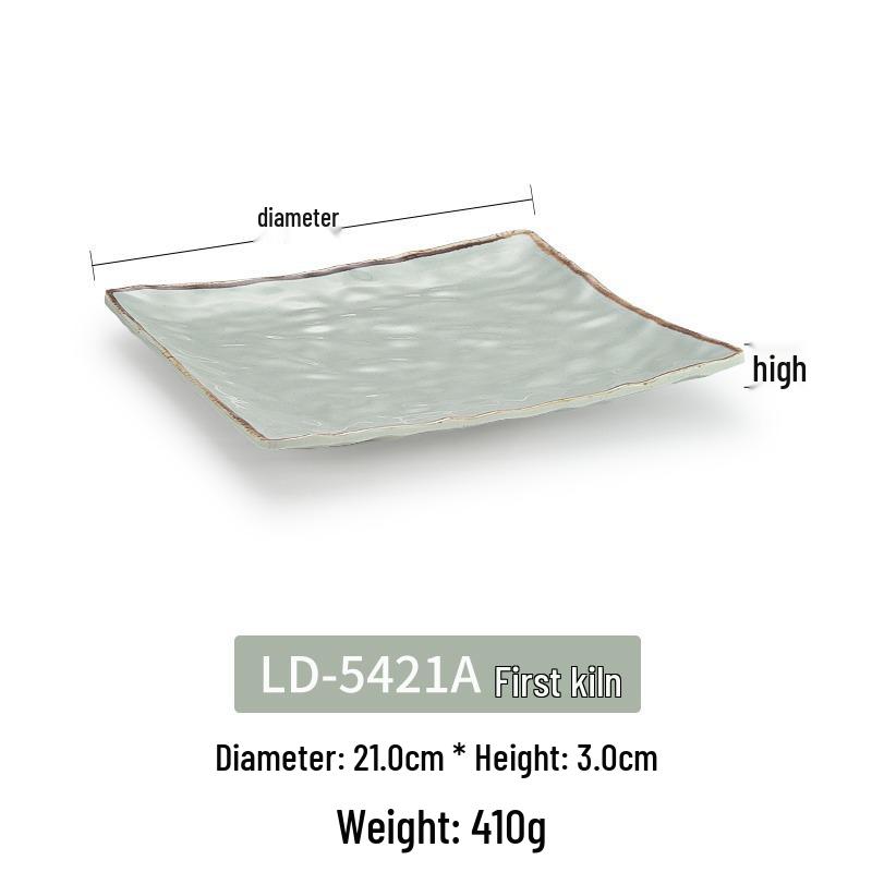 Melamine Imitation Porcelain Square Plate for Cold Dishes, Stir-fry, or Rice - Ideal for Hotels and Restaurants.
