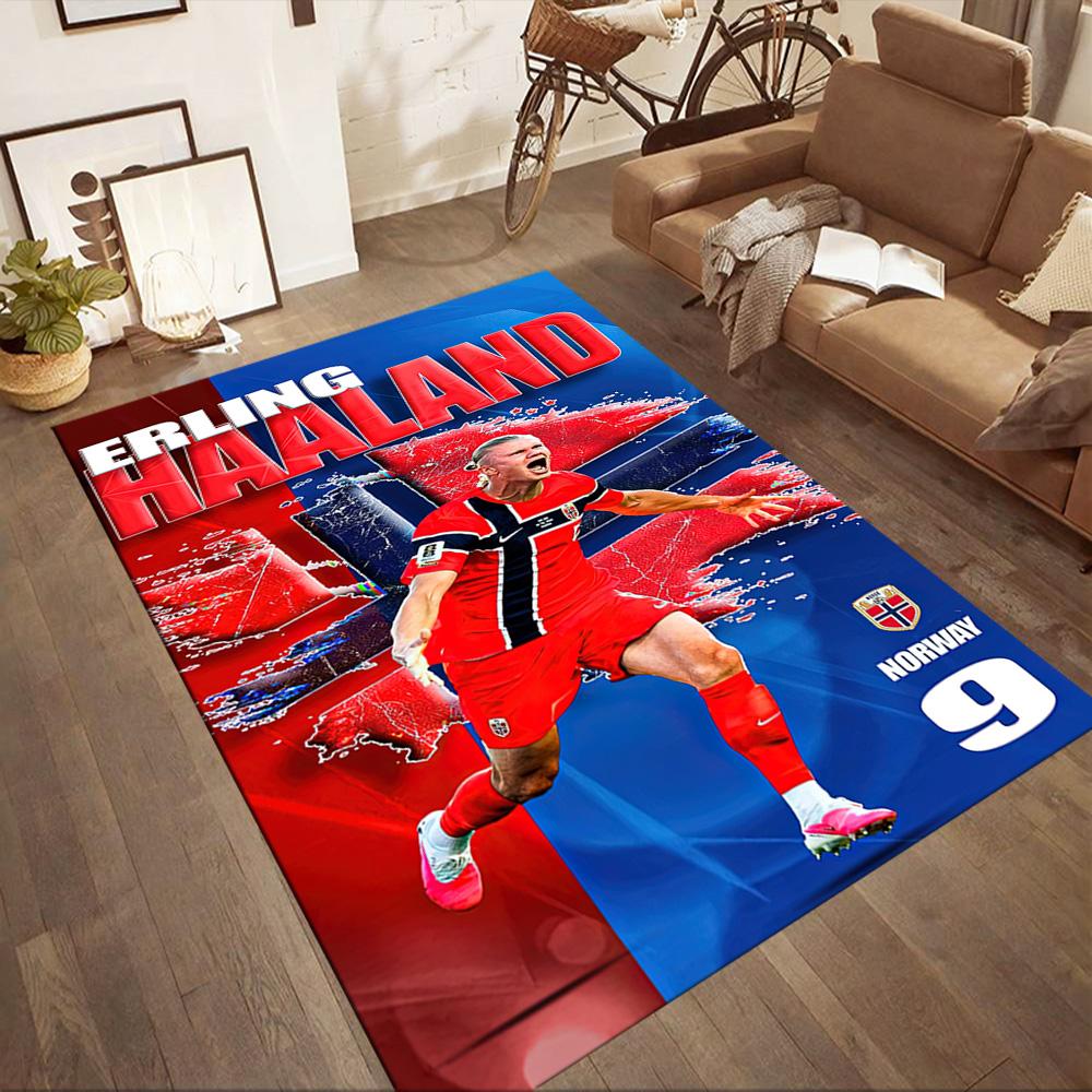 Electric Soccer Moment Square rugs are a great choice for living rooms, bedrooms, home décor, and as gifts.