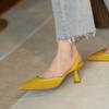 2024 Sexy Pointed Toe Sandals Female Fairy Style Summer 2024 New All-match Thin Heel Slingback Temperament Women Shoes High Heel