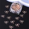 Gold Silver Metal Willow Bows Nail Decoration 3D Alloy Material Nail Glitter 3D Design Hollow Bowknot Nail Art Rhinestones
