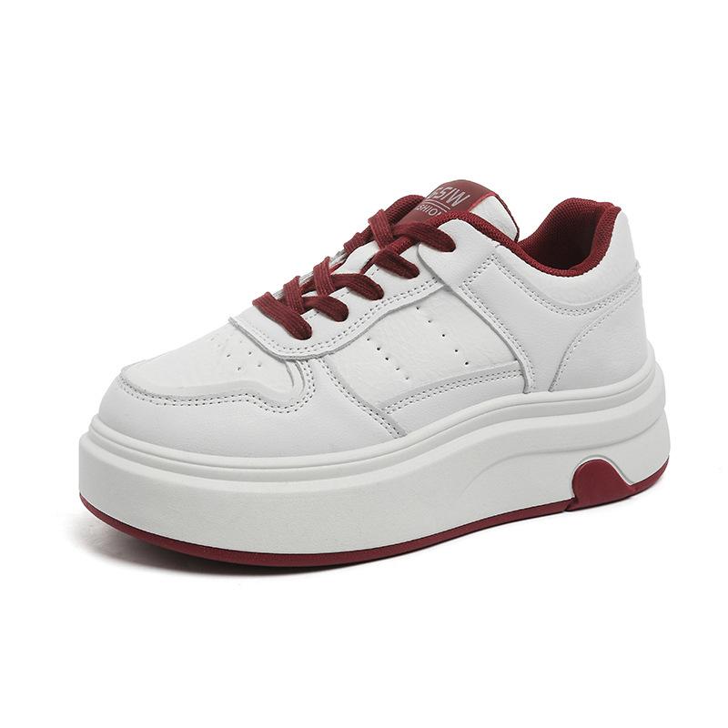 

2025 spring white shoes women s new Korean version ins female students increase the trend of thick-soled versatile sports board shoes 40