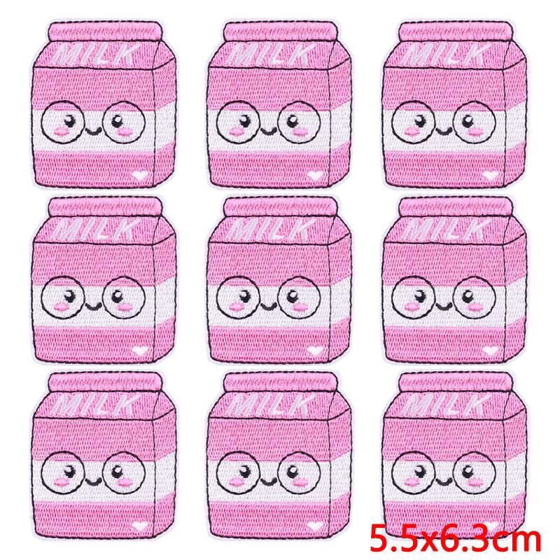 10Pcs/Lot Wholesale Fashion Cartoon Patch Iron On Patches On Clothes Letters Embroidered Patches For Clothing Applique Stickers