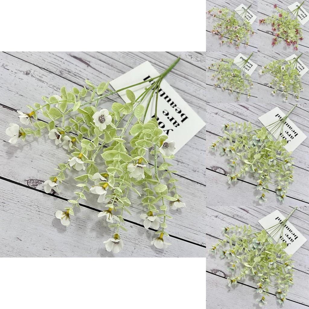 Realistic Eucalyptus Faux Flower Bundle With Handmade Craft For Household Decoration