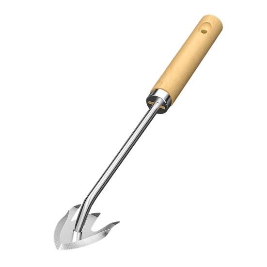 Gardening 3-Teeth Weeder Puller Long Handle Heavy Duty Outdoor Garden Lawn Farm Backyard Weed Remover Manual Weeding Uprooting Pulling Tools