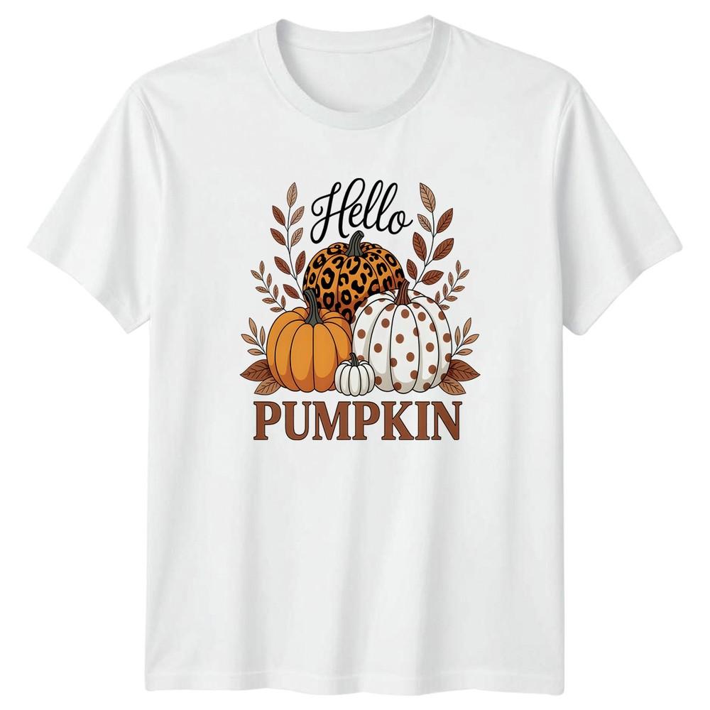 Hello Pumpkin TShirt Unisexs Fall Autumn Gift For Her S