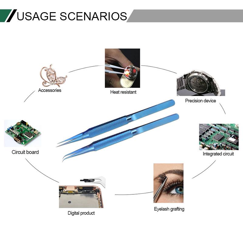 Precisie Titaniumlegering Pincet Professionele Reparatie Vingerafdruk Vliegdraad Telefoon Moederbord Antimagnetisch Elektronica Pincet