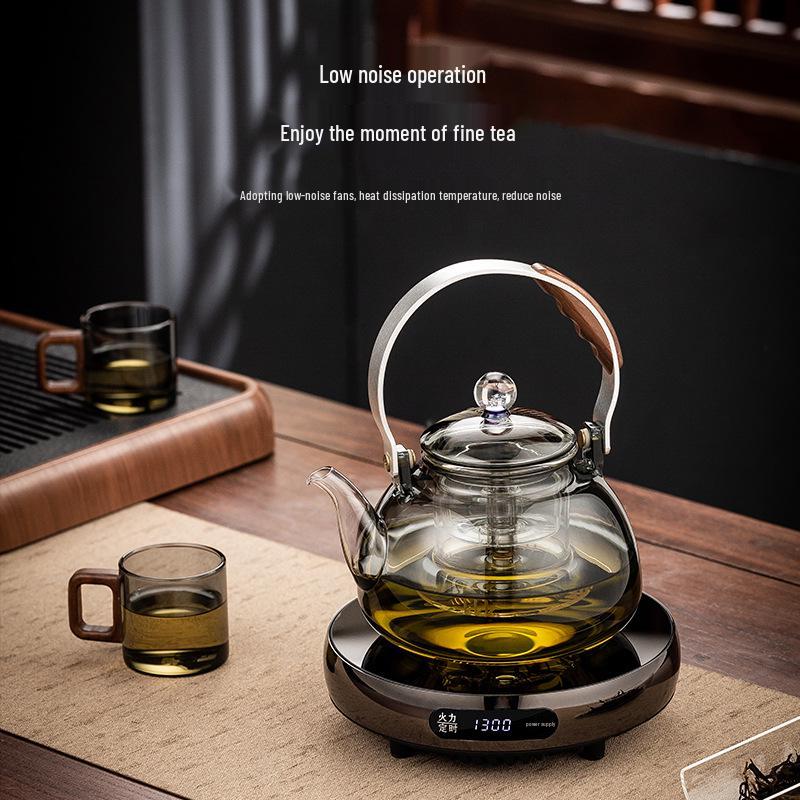 Ya Gong Electric Ceramic Tea Stove: Smart Timer Kettle for Boiling Water & Brewing Tea with Aluminum Alloy.