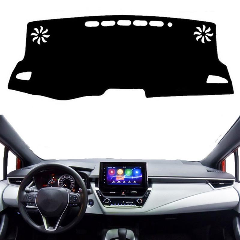Car Styling For Toyota Corolla E210      2024 Dashboard Cover Mat Sunshade Dash Carpet Protector Accessories Black(Black Edge)