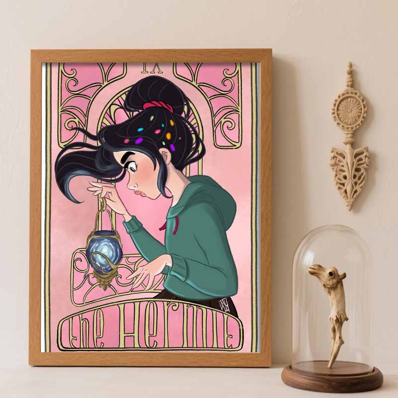 Disney Diamond Art Painting Kit Vanellope Diamond Mosaic Pictures, Wall Art Crafts, Home Decor Round 20x30cm